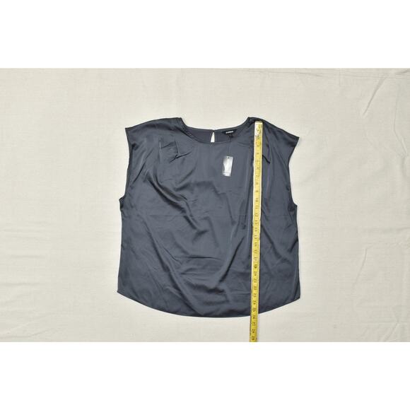 Express Women's Gray Sleeveless Blouse Top Regular Size XL Polyester NWT - Picture 3 of 8